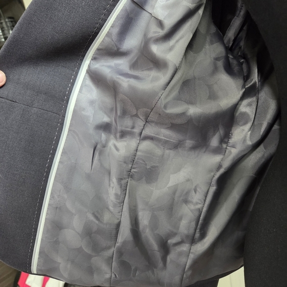 Marks & Spencer Charcoal Women's Stiched Blazer With Zippered Pockets Size 16 - Picture 6 of 9